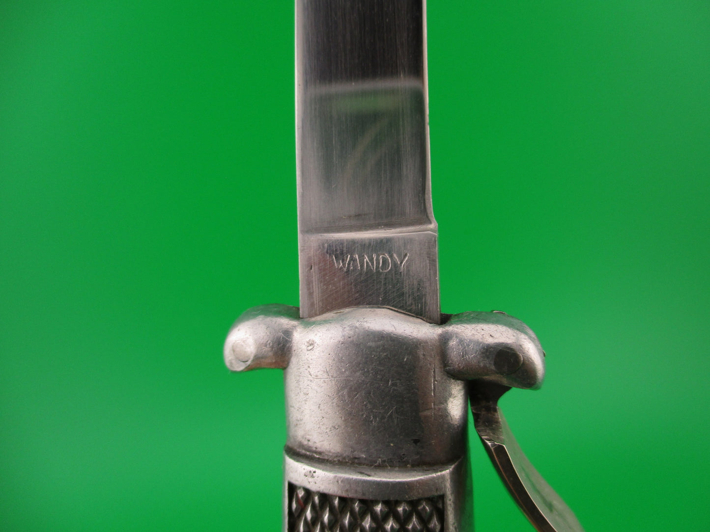 INOX BREVETATTO WANDY 21cm Italian Trapdoor Aluminum 1960s Vintage Automatic knife