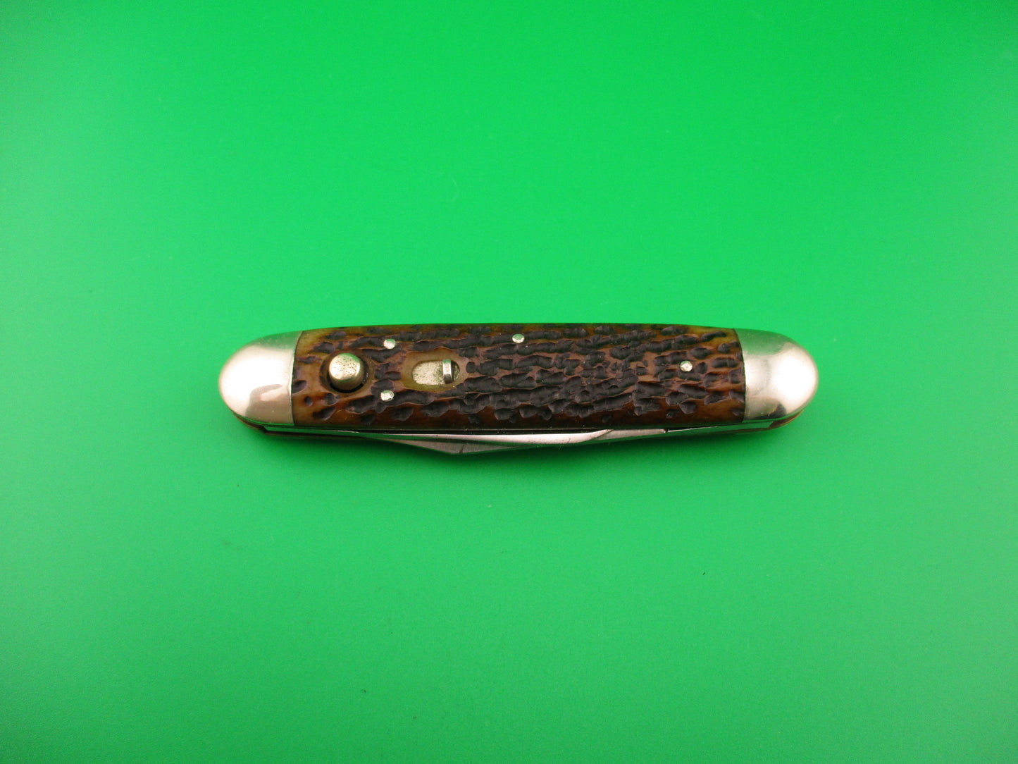 Schrade Cut Co Early Large double full bolsters Bone 7503 3/4B automatic knife