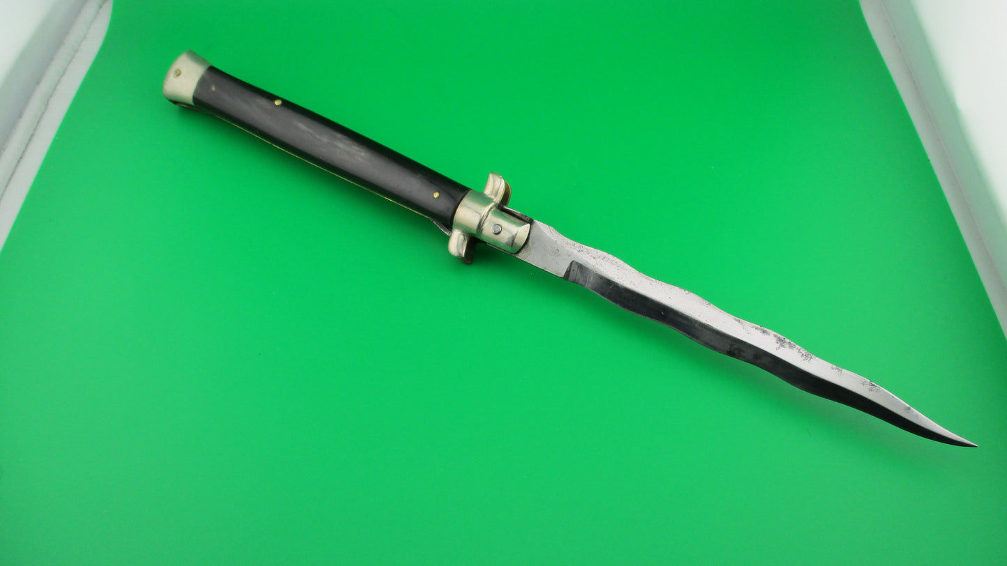 MADE ITALY 6 33cm Italian Picklock KRIS Horn 1950s Vintage automatic knife
