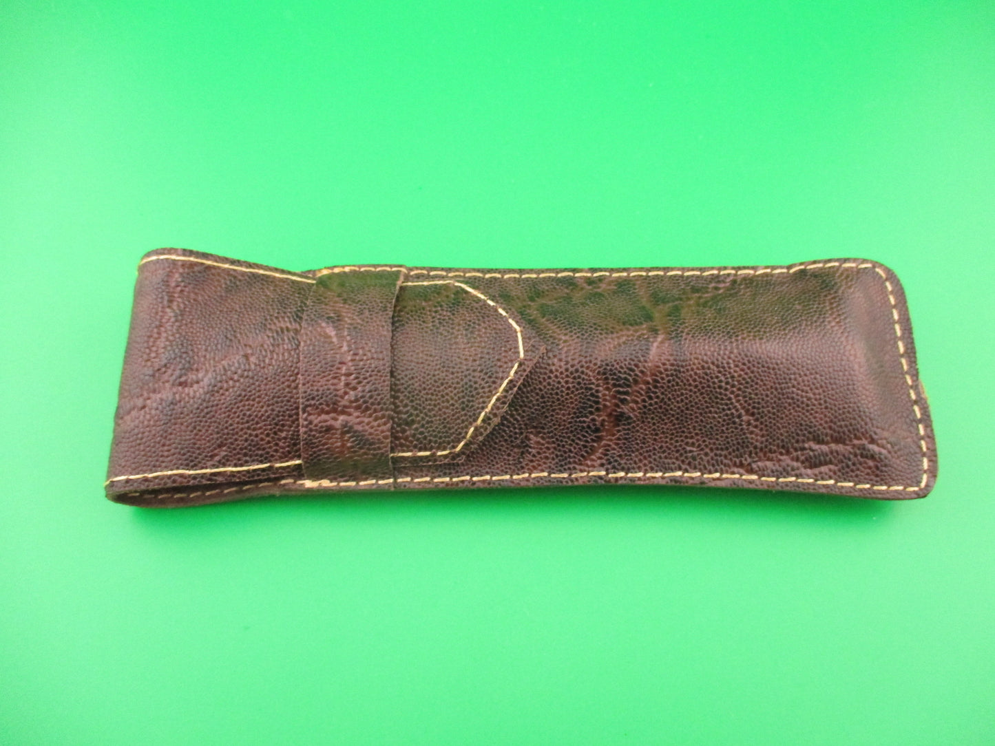 Frosolone Style Custom 11 inch Hand Made automatic knife with leather sheath