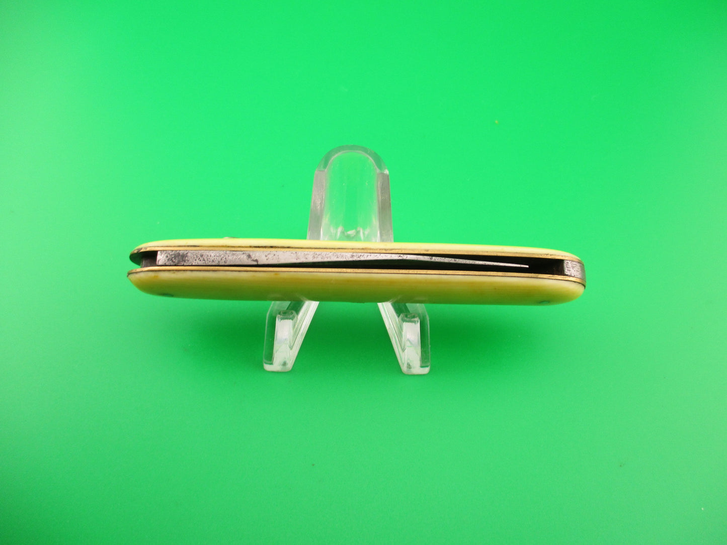 SCHRADE CUT CO Large 3 3/4" Single Ivory celluloid automatic knife