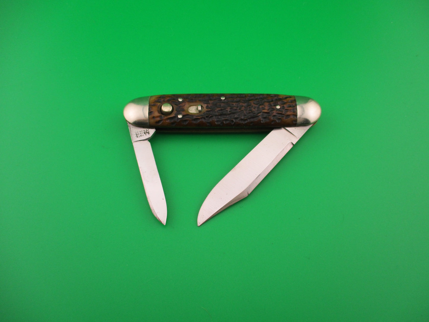 Schrade Cut Co Early Large double full bolsters Bone 7503 3/4B automatic knife