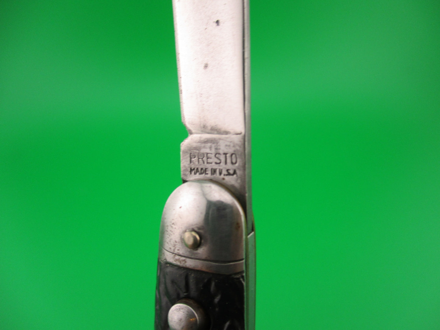 PRESTO Cigar Jack All Metal single black vintage American switchblade knife