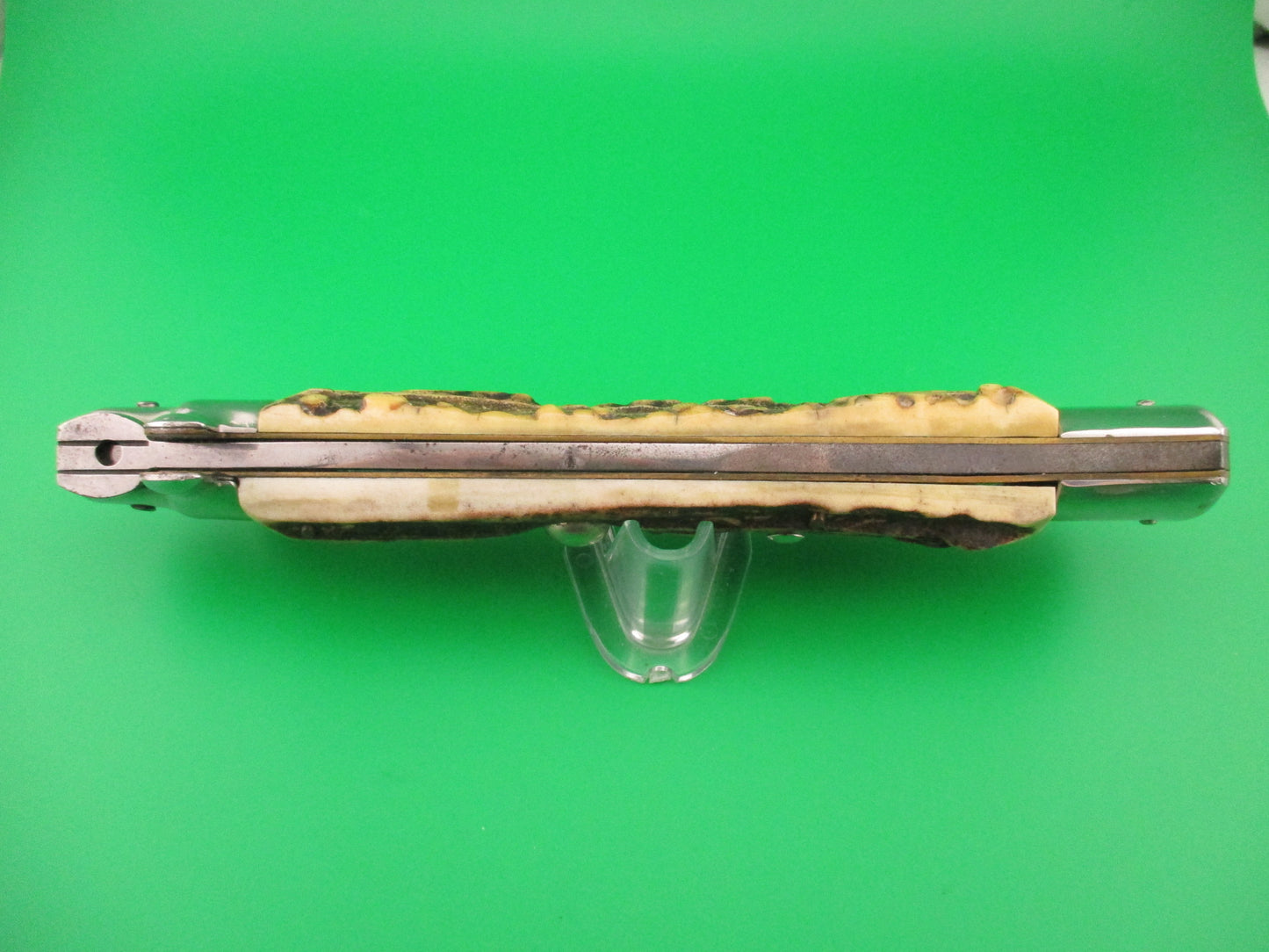 ROSTFREI ITALY 38cm Italian Transitional Stag swivel bolster vintage automatic knife