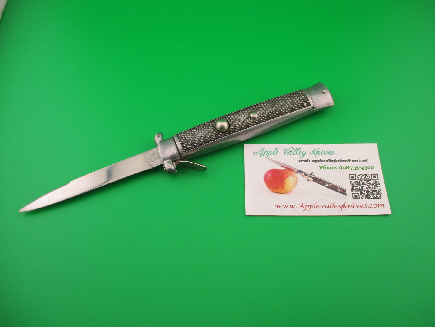 INOX BREVETATTO WANDY 21cm Italian Trapdoor Aluminum 1960s Vintage Automatic knife