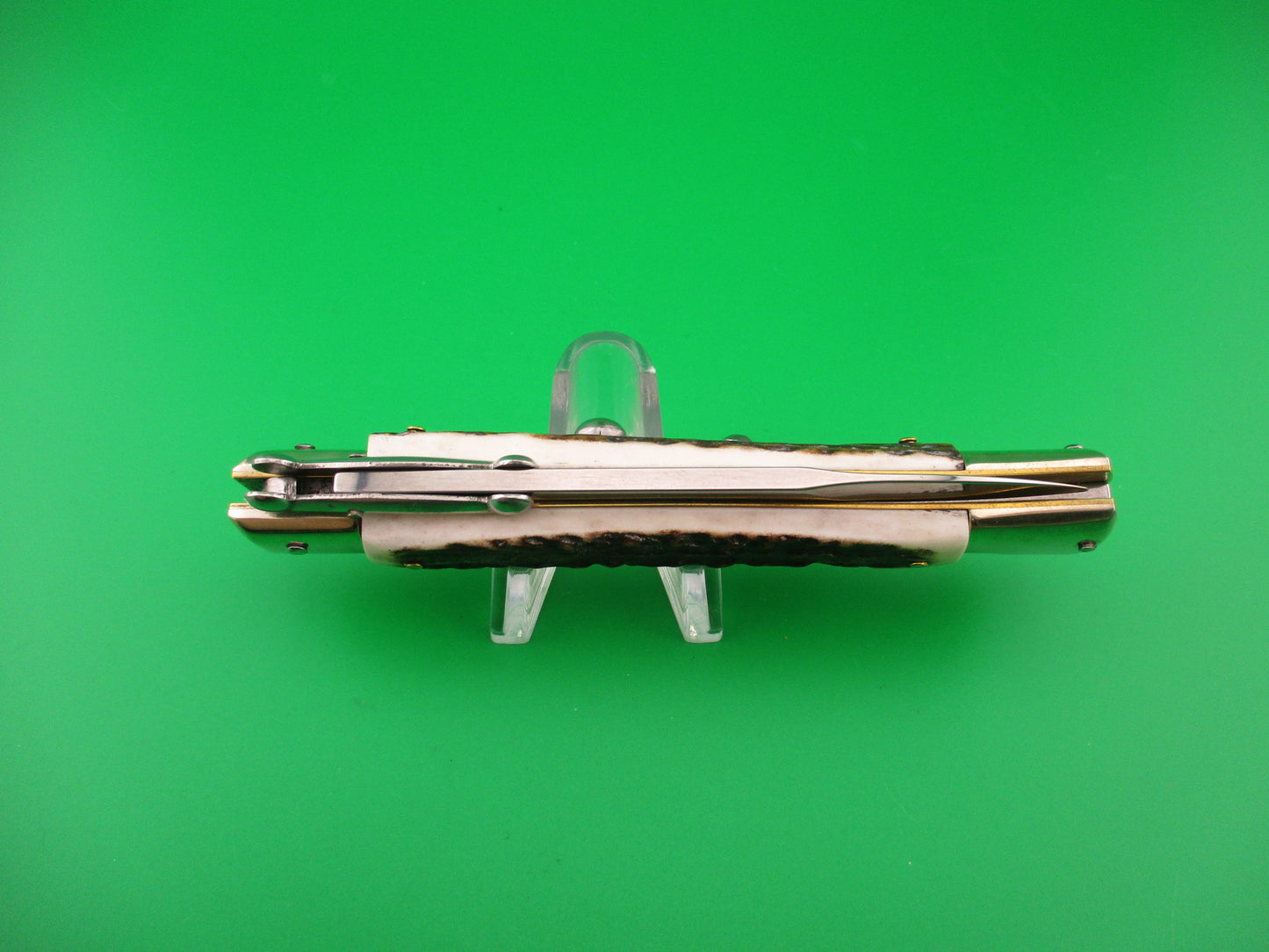 AGA CAMPOLIN 23cm Italian Swing Guard Stag Bayonet blade automatic knife