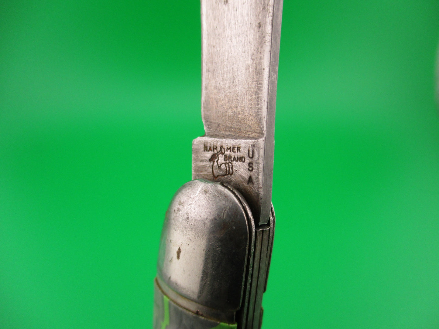 Hammer Brand Imperial Toothpick Gray Pearl & Green 1950s switchblade Book knife