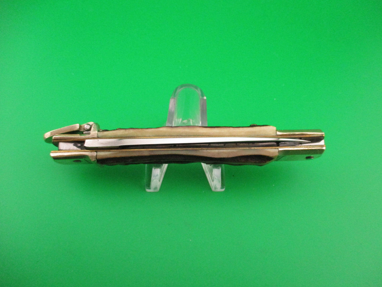 HUBERTUS SOLINGEN ROSTFREI 11cm German Slimline Lever Stag automatic knife