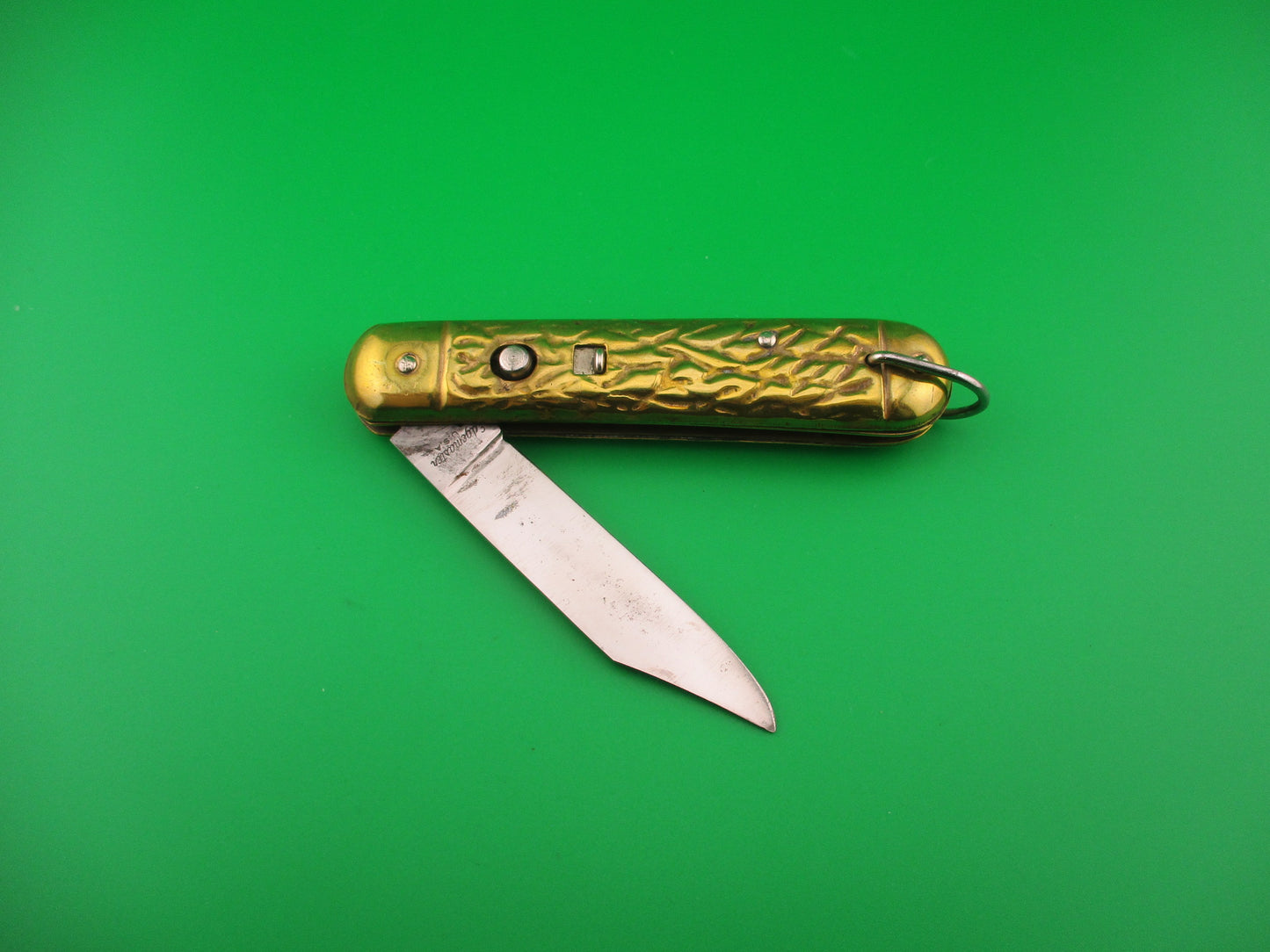 Edgemaster USA Fatjack Brass Vintage 1950s American automatic knife