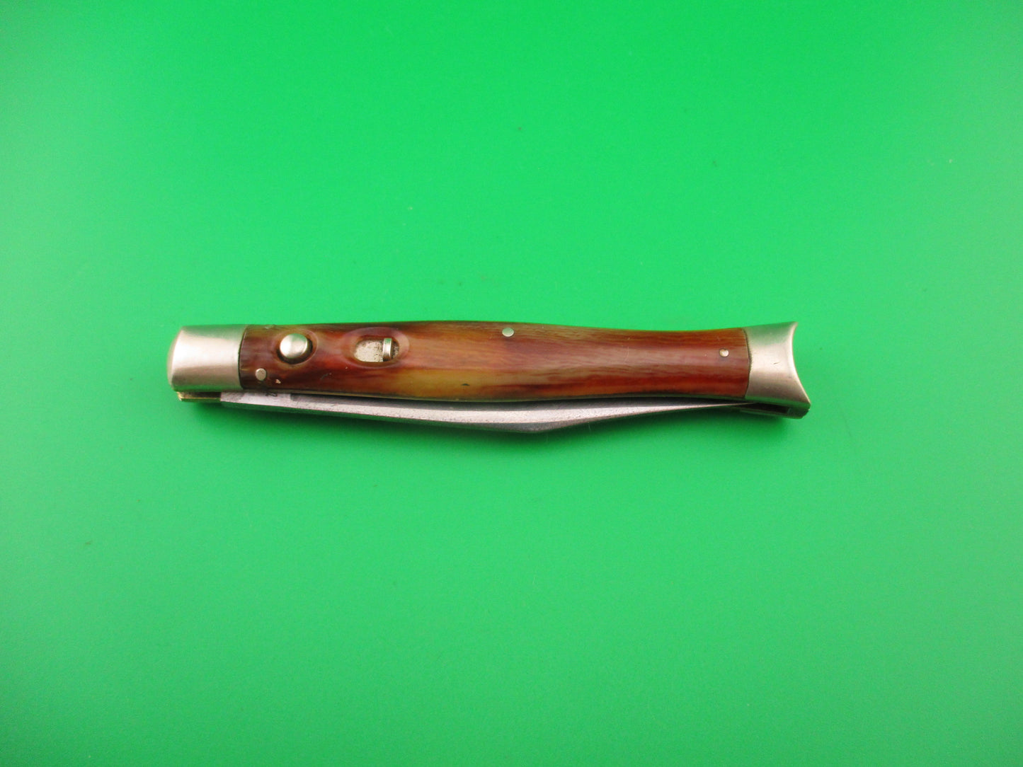 Remington R655 Fishtail Horn Pyralin Vintage 1940s automatic knife