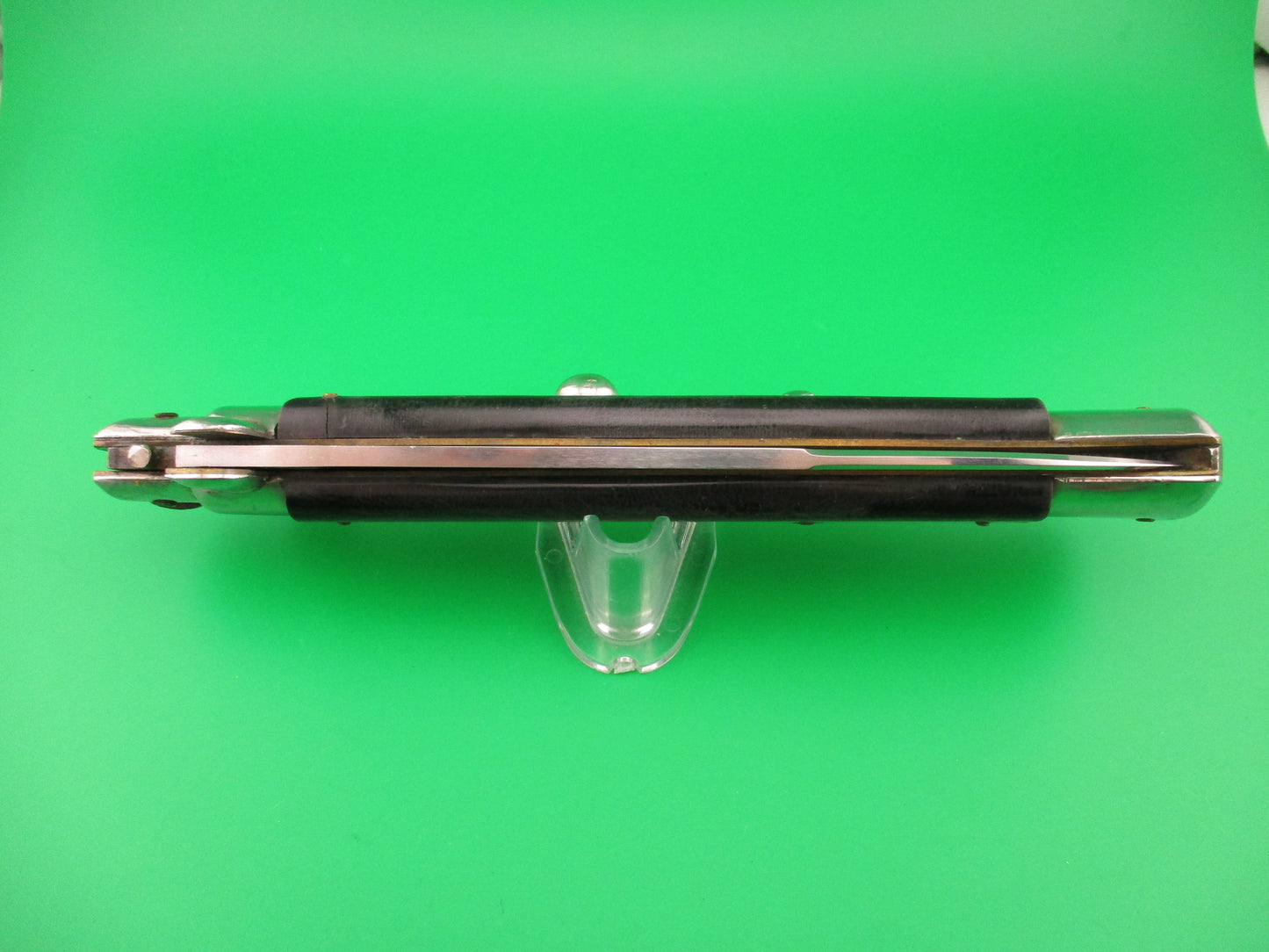ROSTFREI 38cm Italian Stiletto Black Cream & Brown vintage 1980s automatic knife