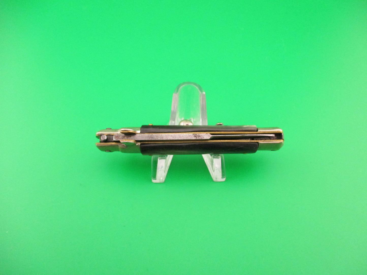 Sterile 16cm Italian picklock 1950s vintage Horn Bayonet automatic knife