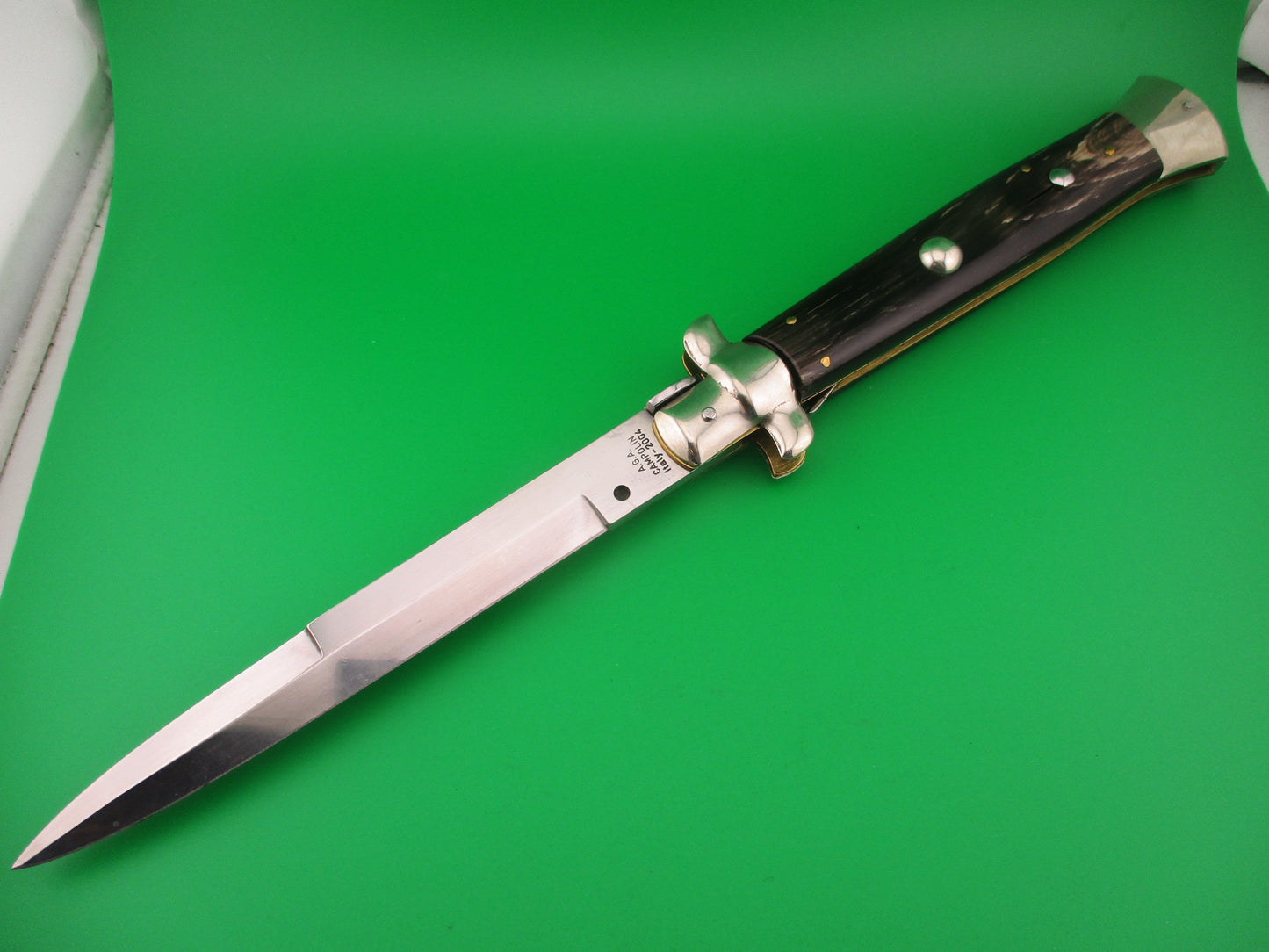 AGA CAMPOLIN 2004 38cm Italian Swivel bolster Horn Bayonet automatic knife