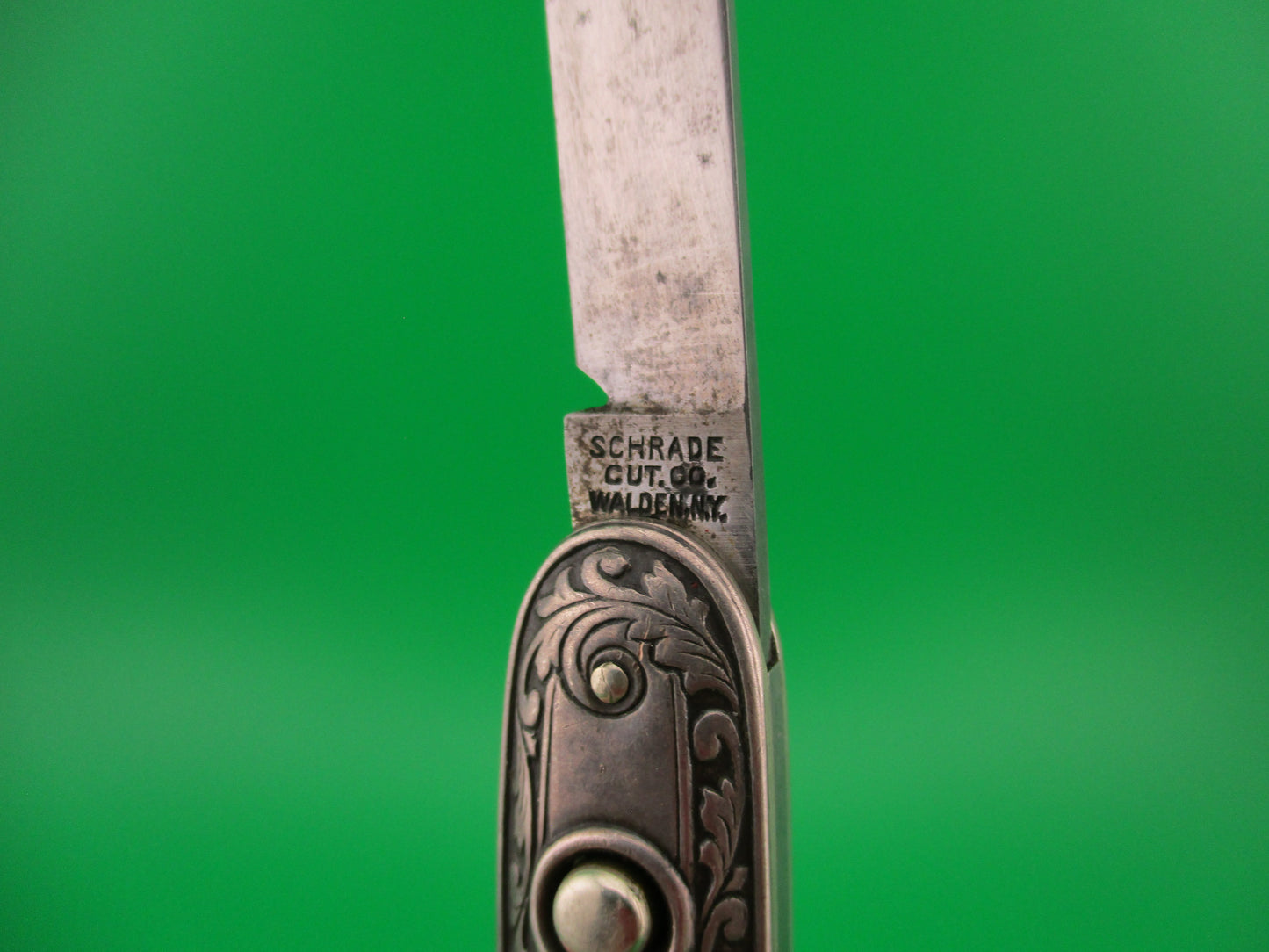 Schrade Cut Co Medium double Sterling Silver Deluxe automatic knife SS740DF