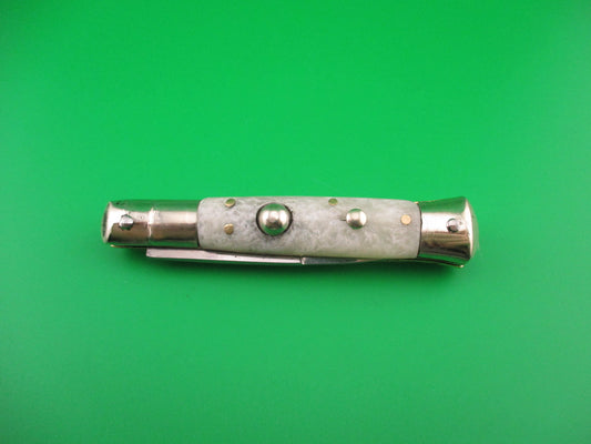 Stainless 15cm Japanese Rizzuto style Step bolster bayonet blade automatic knife