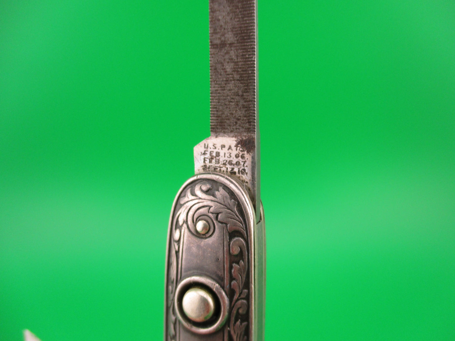 Schrade Cut Co Medium double Sterling Silver Deluxe automatic knife SS740DF