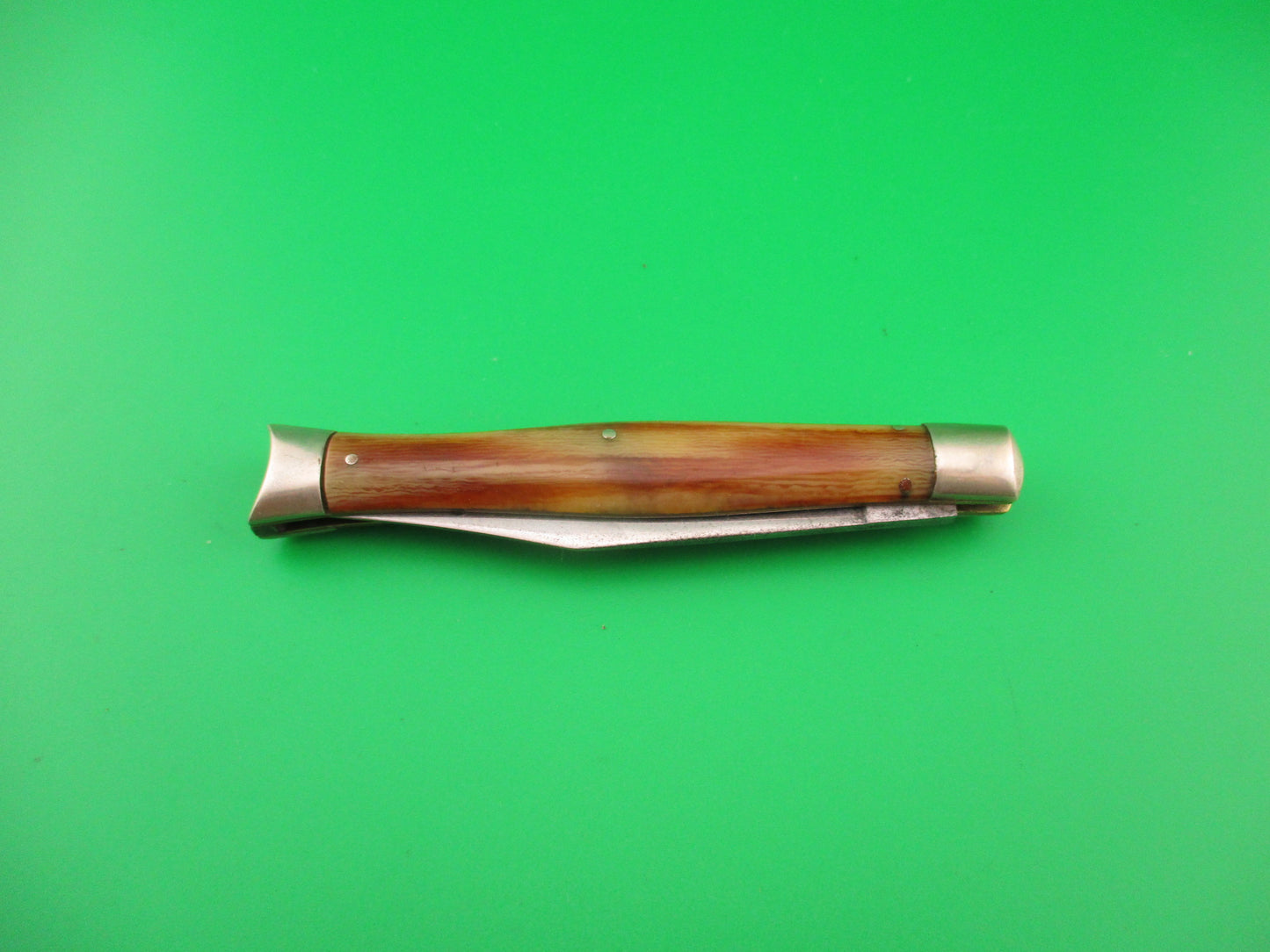 Remington R655 Fishtail Horn Pyralin Vintage 1940s automatic knife