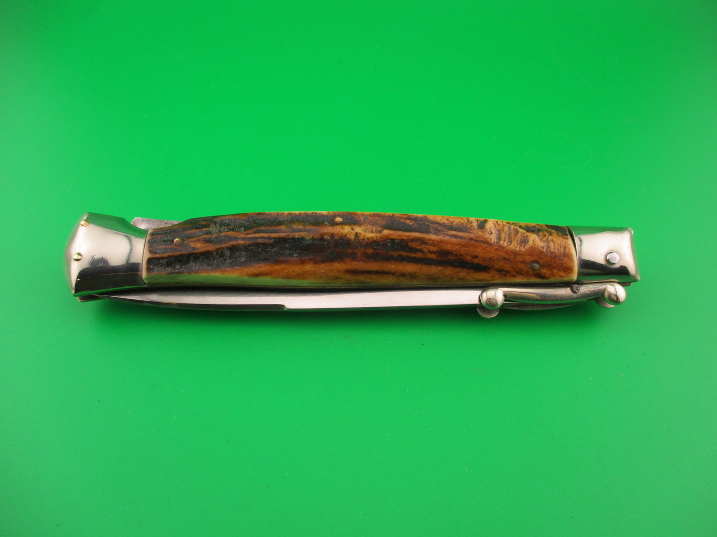 MADE IN ITALY INOXID 28cm Italian Stag Swing Guard 1960s vintage automatic knife