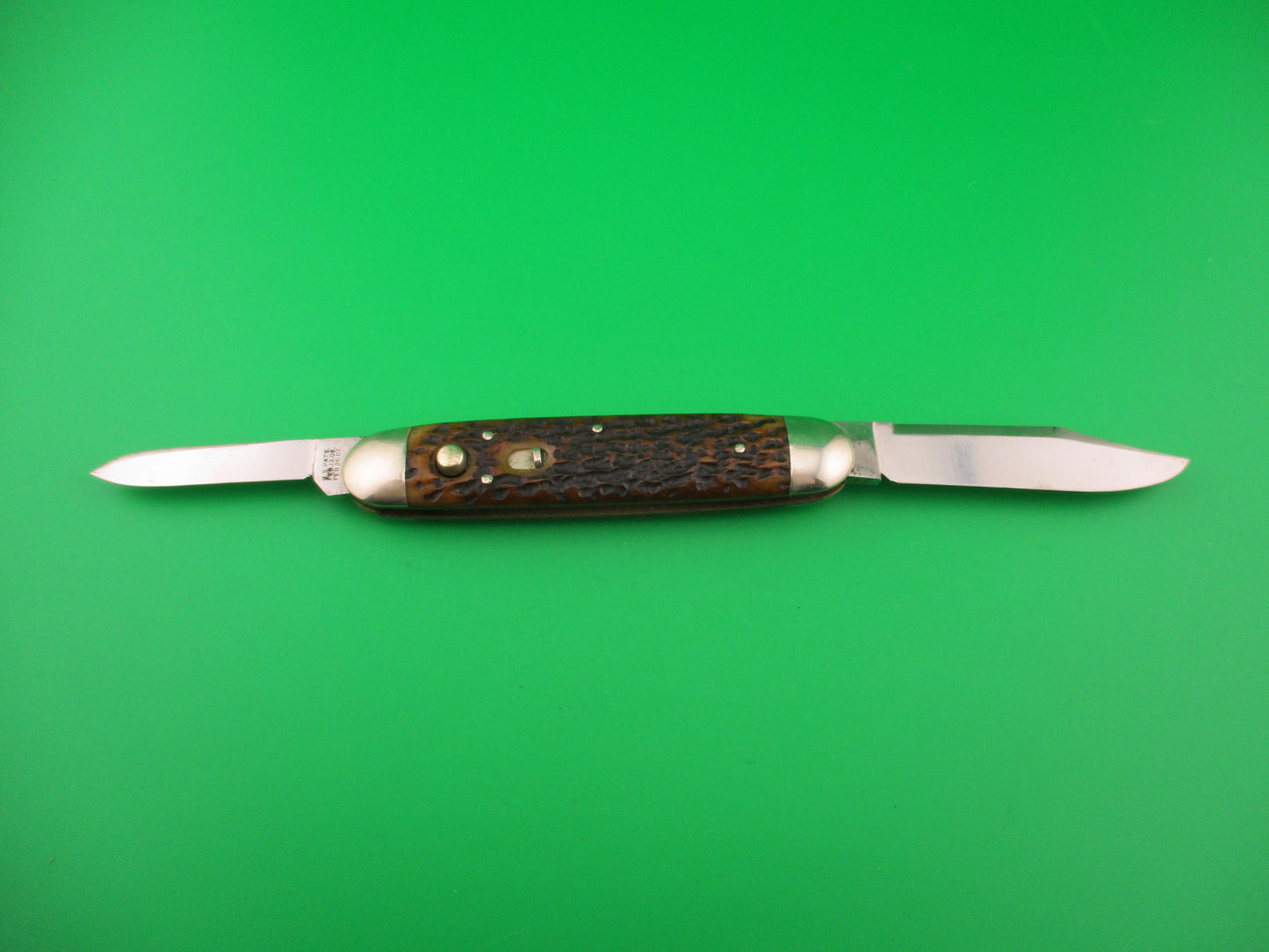 Schrade Cut Co Early Large double full bolsters Bone 7503 3/4B automatic knife