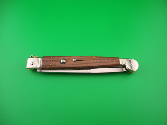AGA CAMPOLIN 30cm Italian Sicilian Ring Pull Wood handled automatic knife