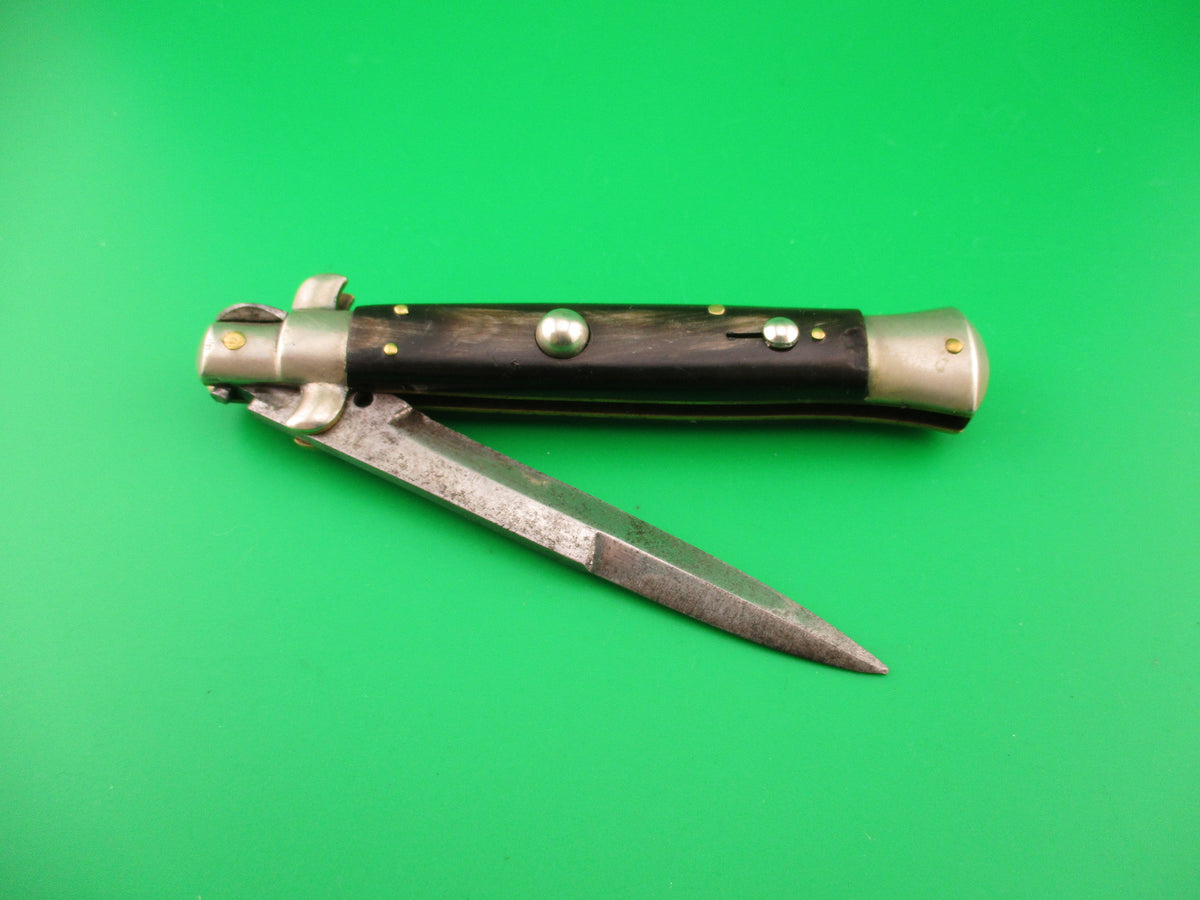 MADE ITALY 23cm Italian Picklock Bayonet blade heavy Vintage 1950s automatic knife