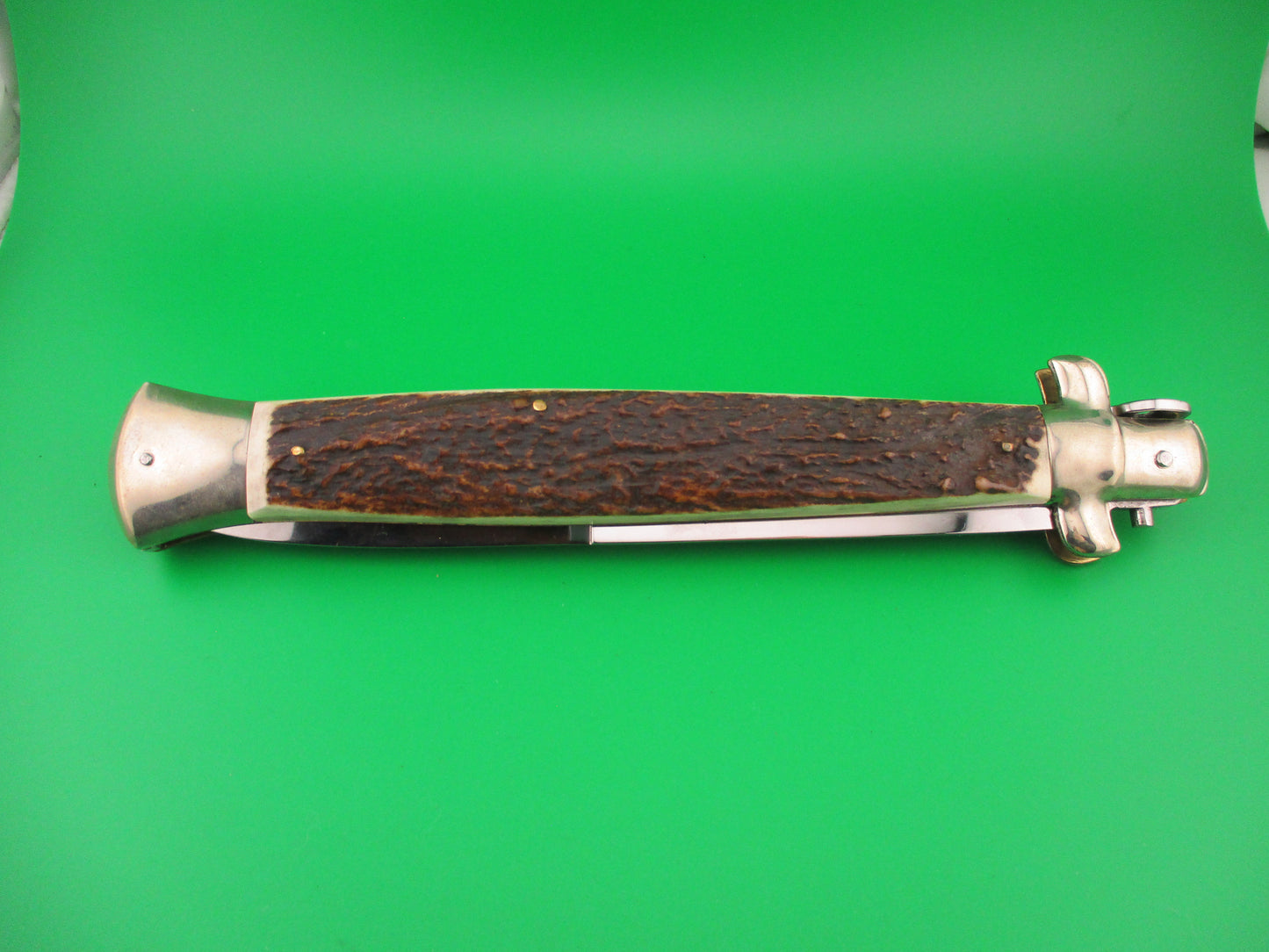 AGA CAMPOLIN ITALY 45cm Italian Stag swivel bolster 18 inch automatic knife