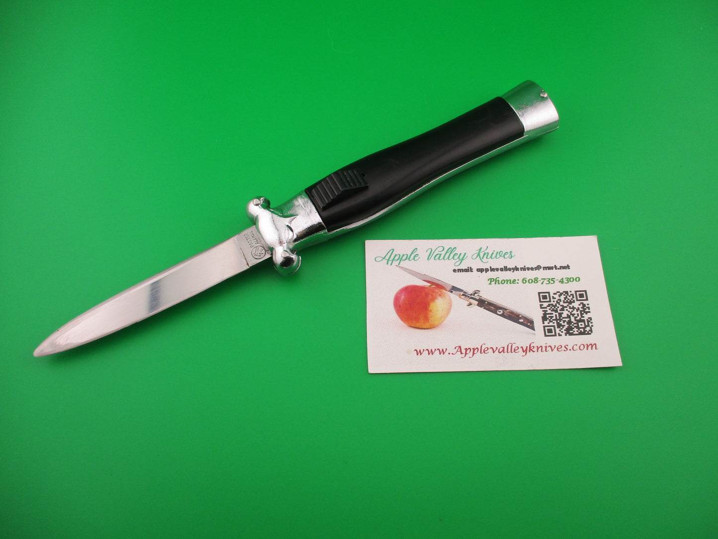 PASTOR ALEMAN Bird of Prey 21cm Italian OTF Black 1970s automatic DA knife