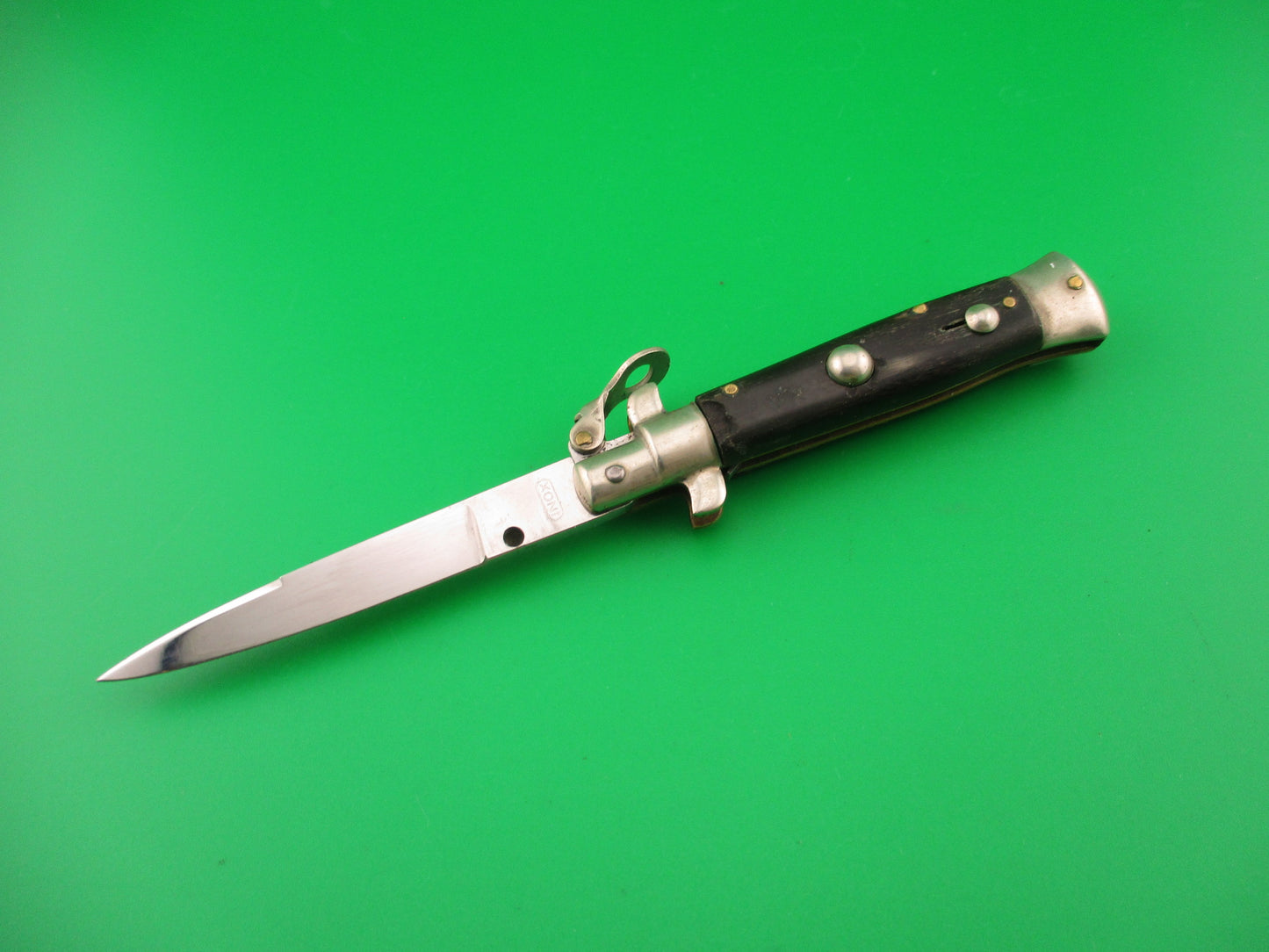 INOX PATENT 35958 14cm Italian Stiletto Fulcrum release vintage automatic knife