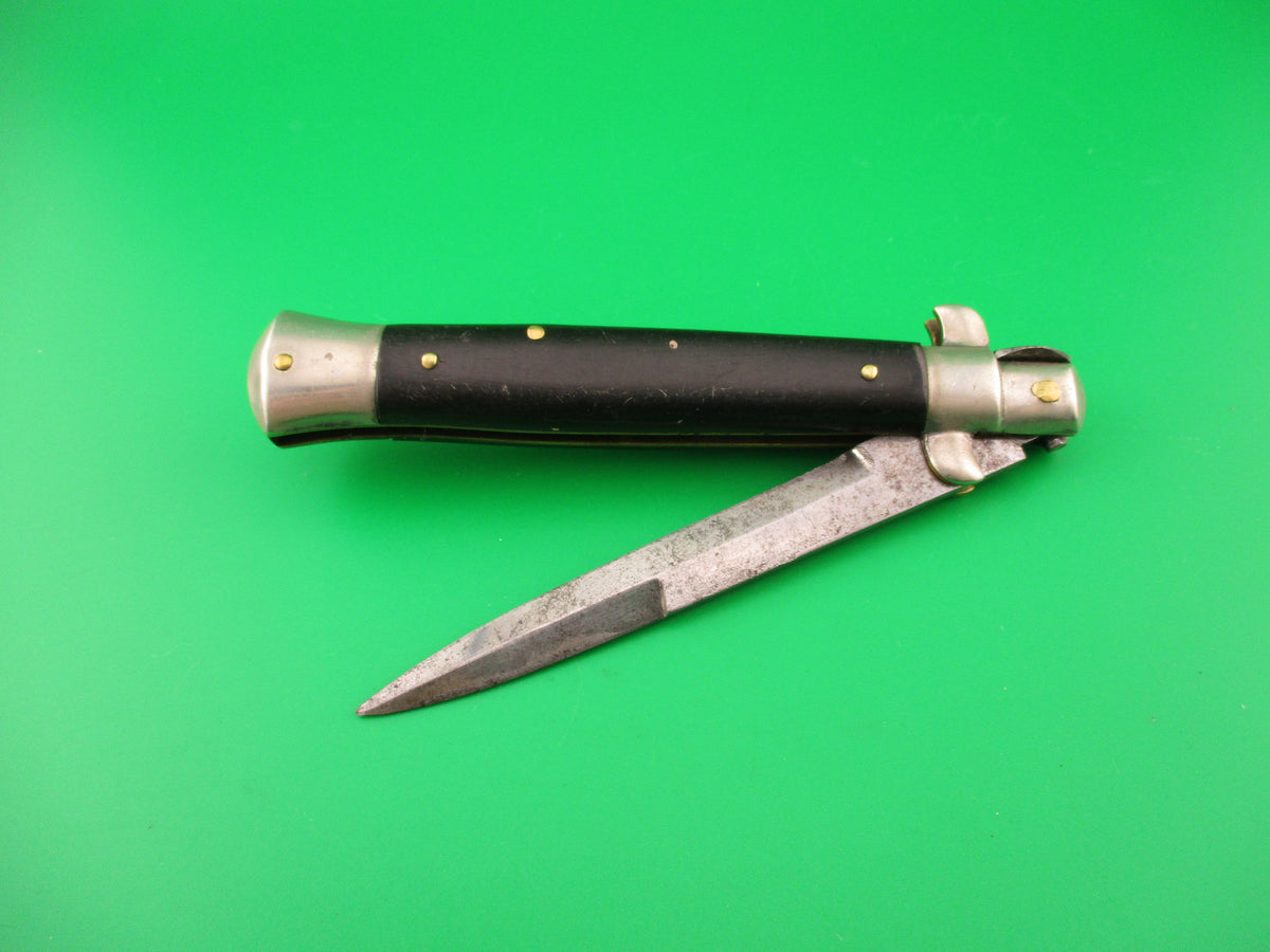 MADE ITALY 23cm Italian Picklock Bayonet blade heavy Vintage 1950s automatic knife