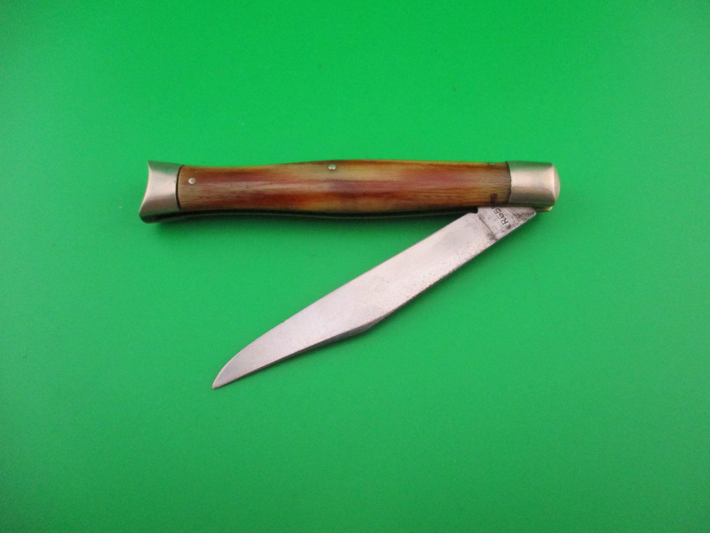 Remington R655 Fishtail Horn Pyralin Vintage 1940s automatic knife