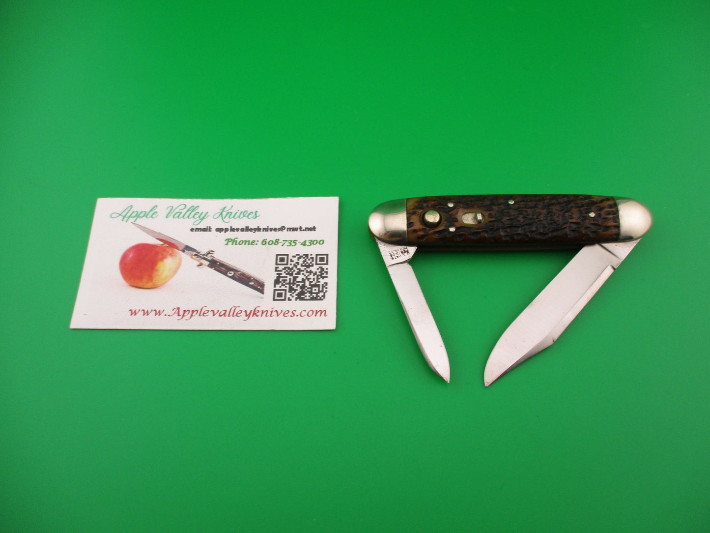 Schrade Cut Co Early Large double full bolsters Bone 7503 3/4B automatic knife