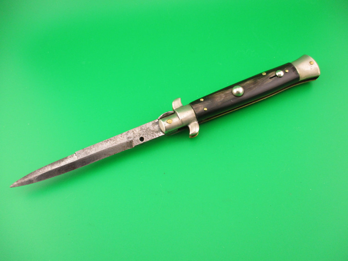 MADE ITALY 23cm Italian Picklock Bayonet blade heavy Vintage 1950s automatic knife