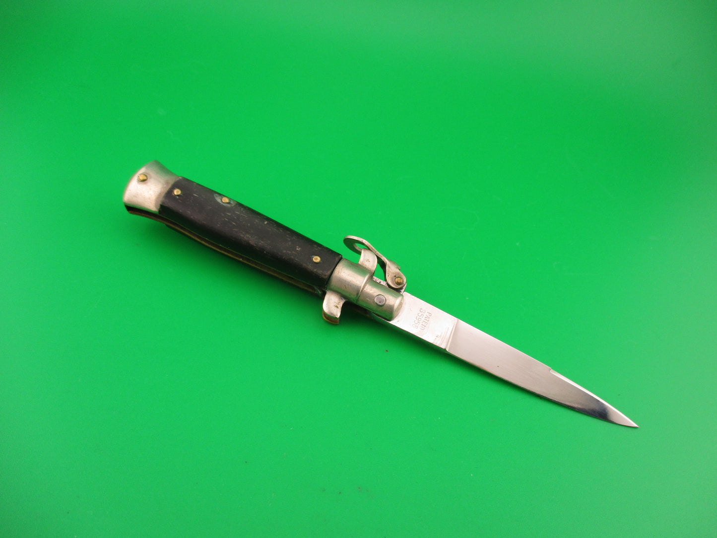 INOX PATENT 35958 14cm Italian Stiletto Fulcrum release vintage automatic knife