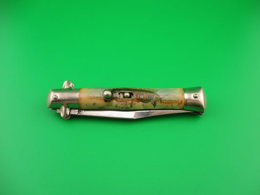 INOX 18cm Italian Tourist Venice Gondola switchblade knife