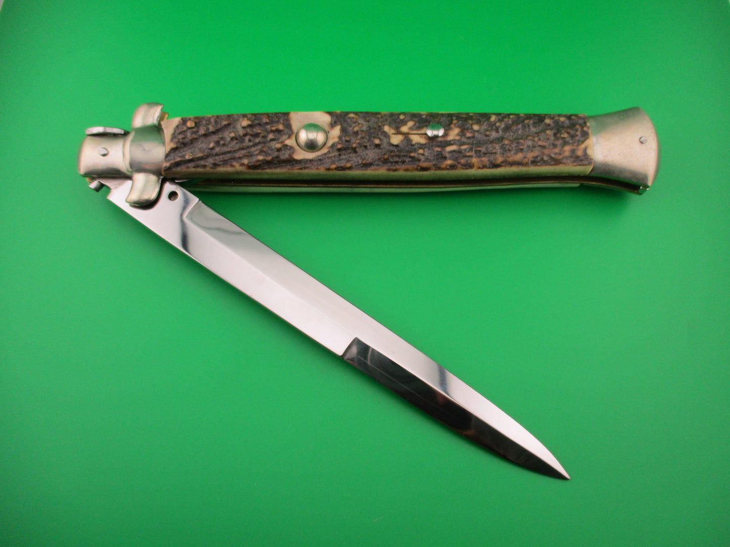 AGA CAMPOLIN ITALY 45cm Italian Stag swivel bolster 18 inch automatic knife