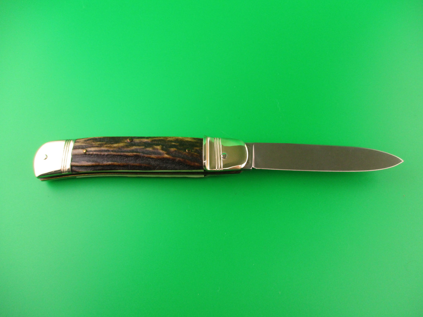 ROSTFREI Kissing Crane 11cm German Stag ROBERT KLAAS Lever automatic knife