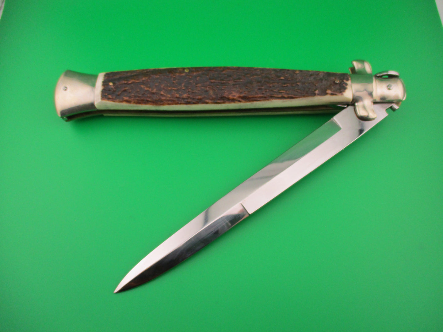 AGA CAMPOLIN ITALY 45cm Italian Stag swivel bolster 18 inch automatic knife