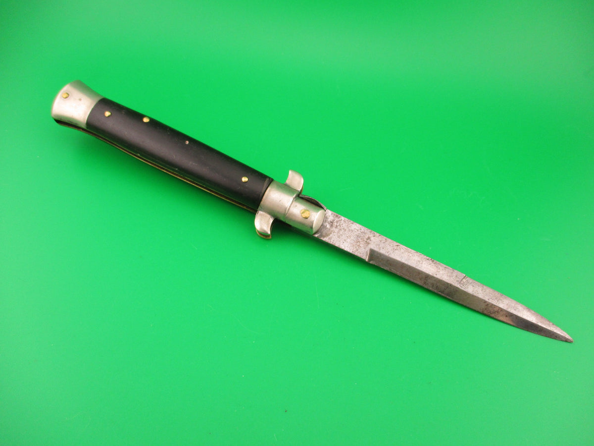 MADE ITALY 23cm Italian Picklock Bayonet blade heavy Vintage 1950s automatic knife