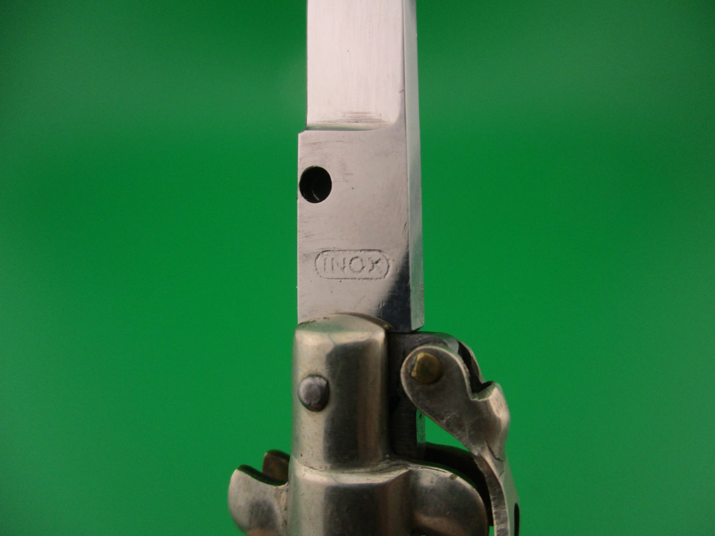 INOX PATENT 35958 14cm Italian Stiletto Fulcrum release vintage automatic knife
