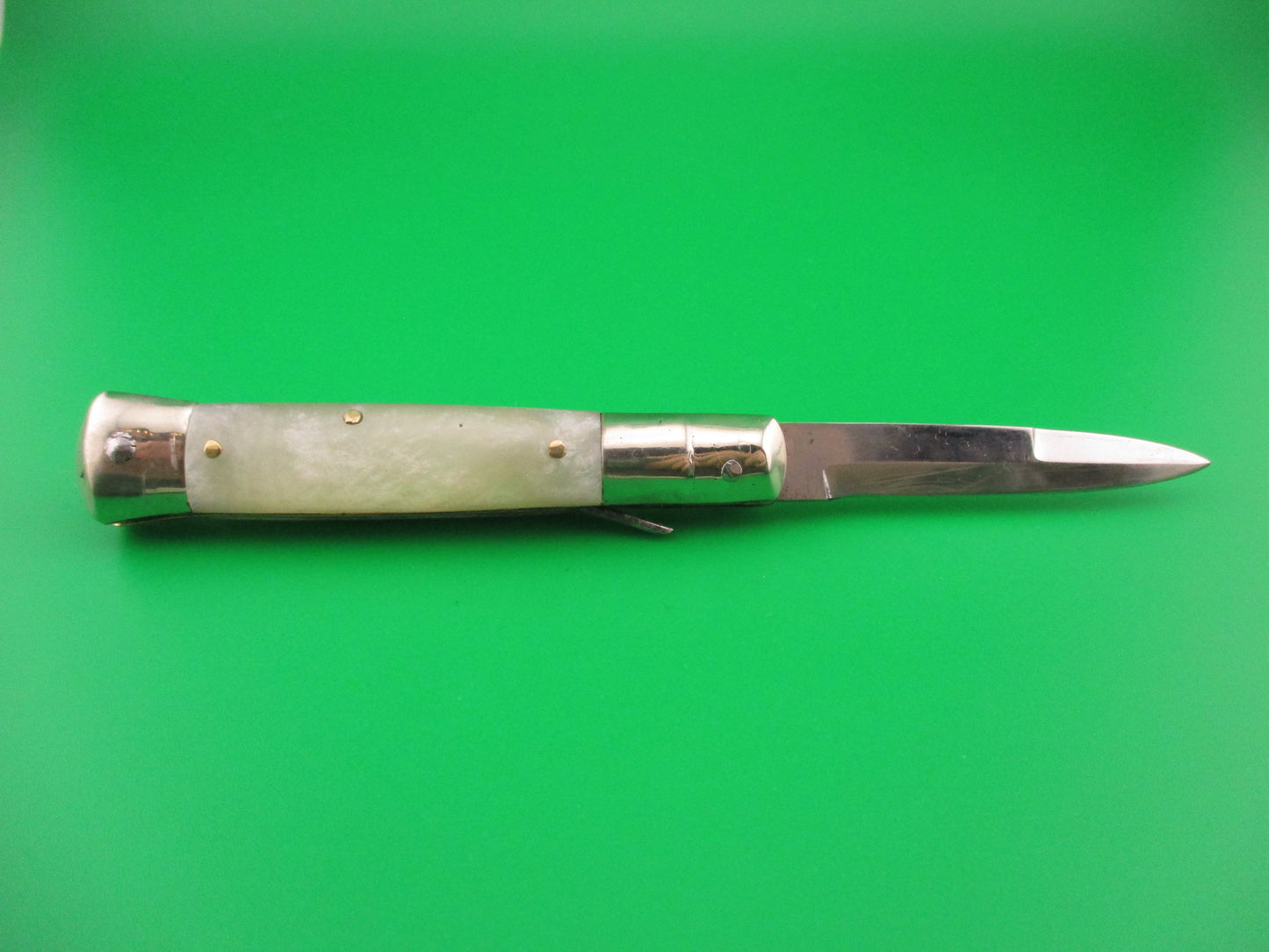 Stainless 15cm Japanese Rizzuto style Step bolster bayonet blade automatic knife