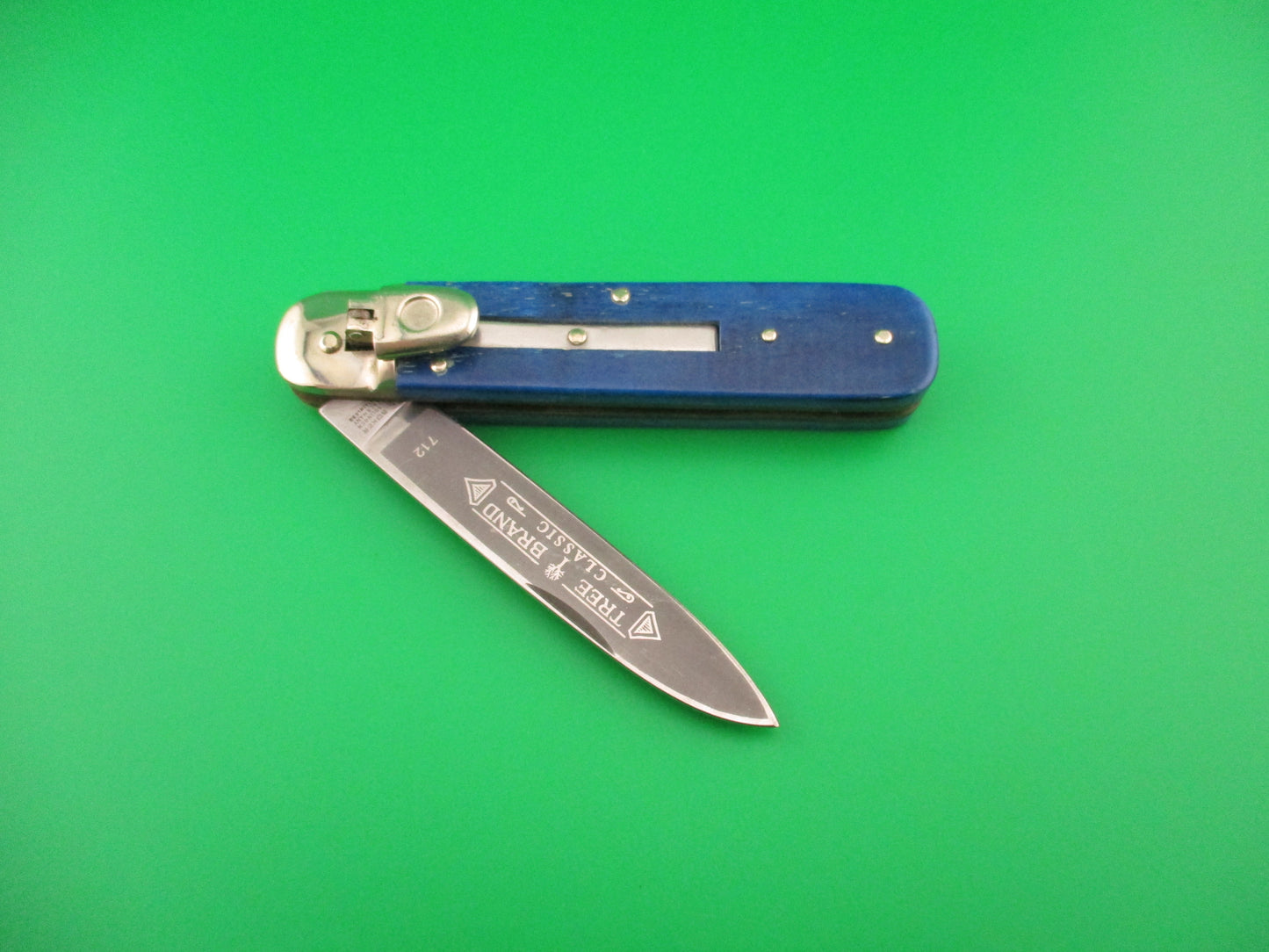 BOKER TREE BRAND CLASSIC 712 11cm German Lever automatic knife Blue bone