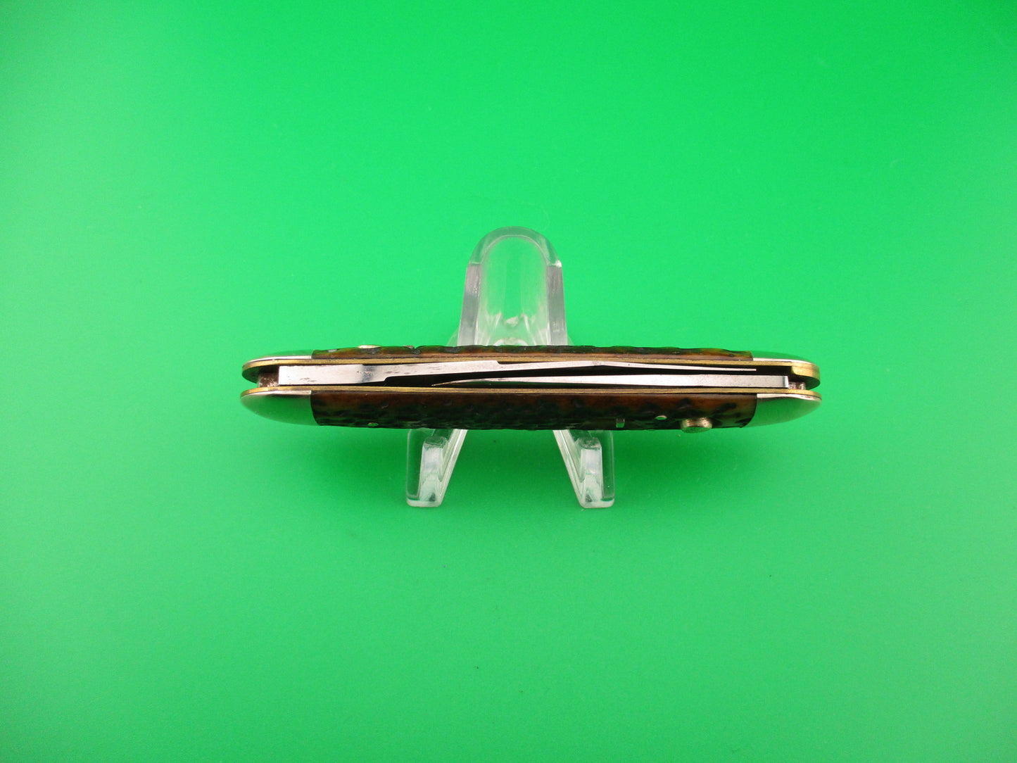 Schrade Cut Co Early Large double full bolsters Bone 7503 3/4B automatic knife