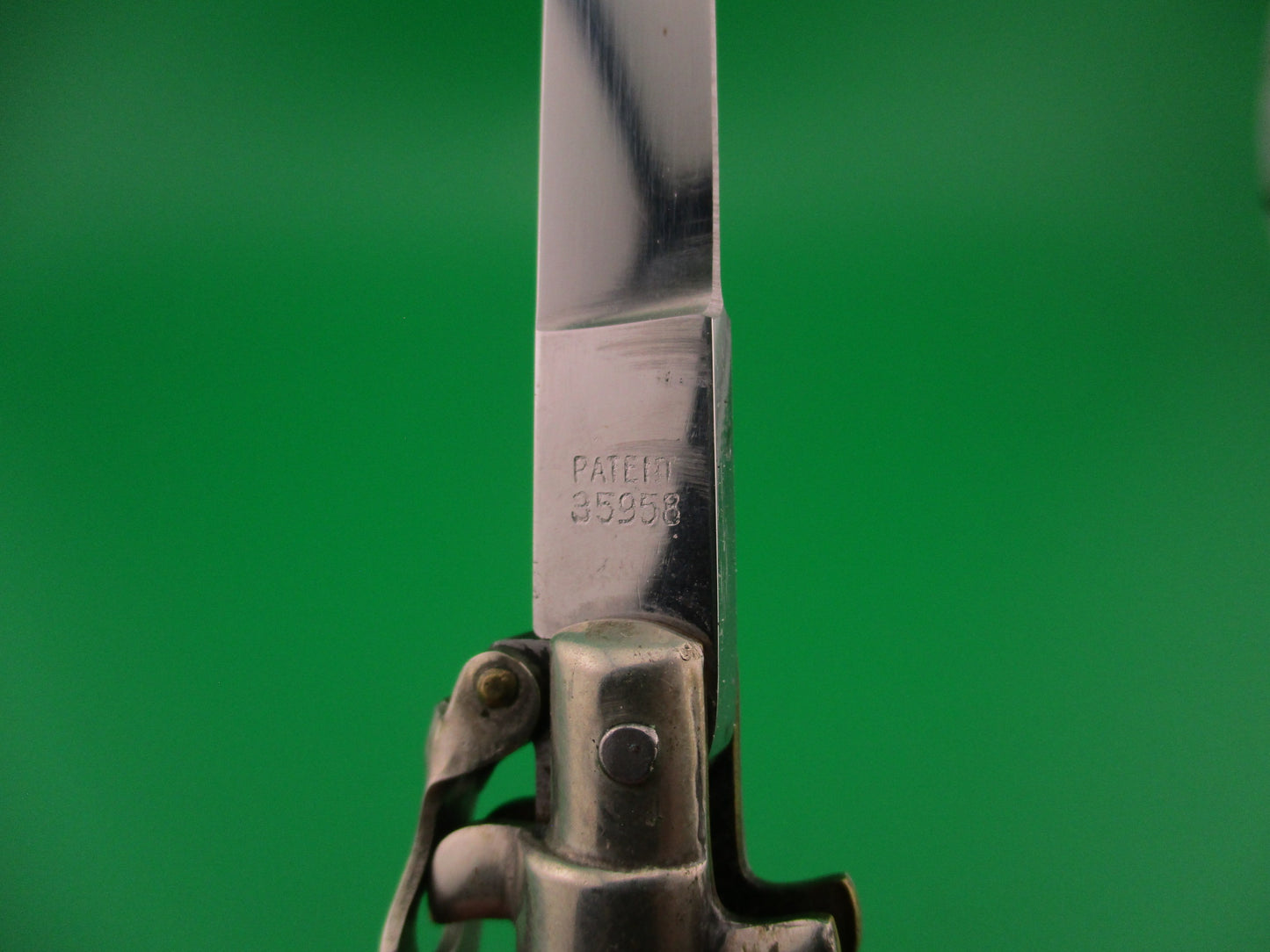 INOX PATENT 35958 14cm Italian Stiletto Fulcrum release vintage automatic knife