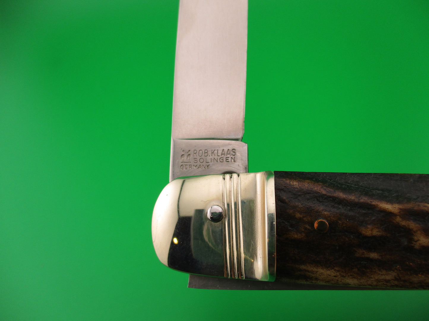 ROSTFREI Kissing Crane 11cm German Stag ROBERT KLAAS Lever automatic knife