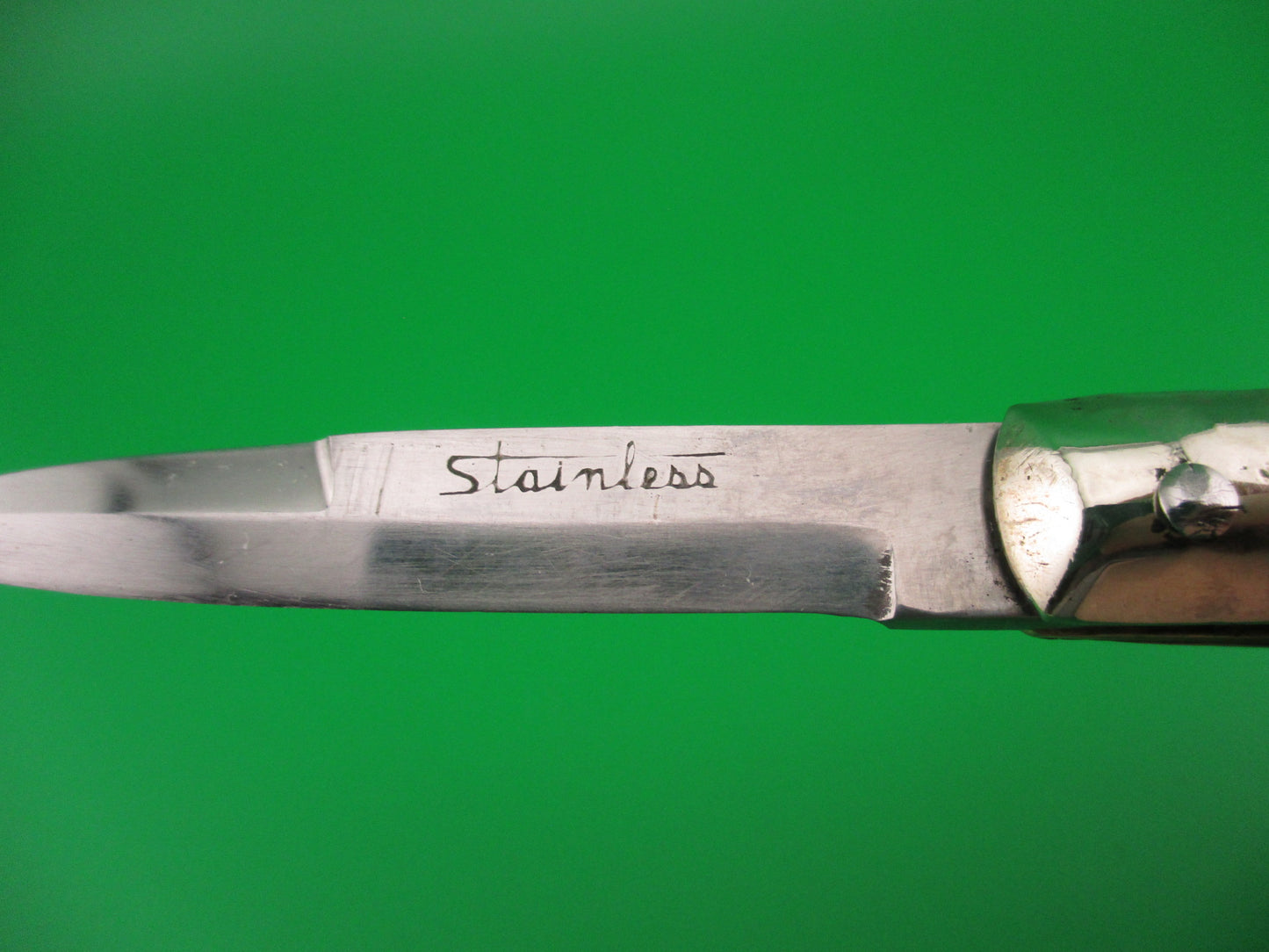 Stainless 15cm Japanese Rizzuto style Step bolster bayonet blade automatic knife