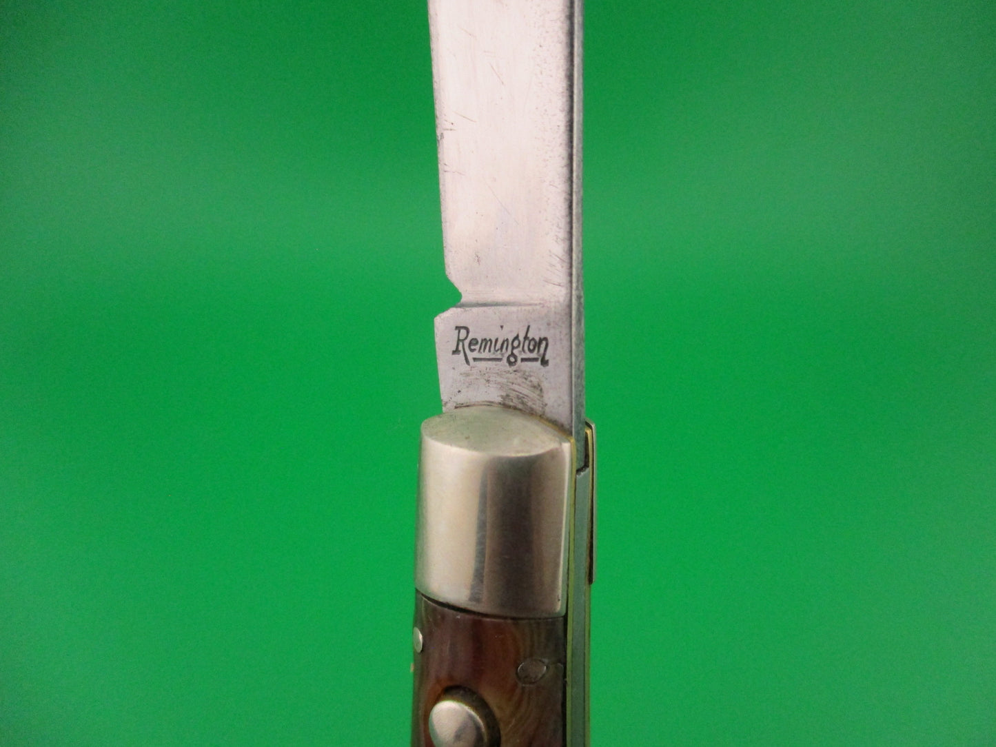Remington R655 Fishtail Horn Pyralin Vintage 1940s automatic knife