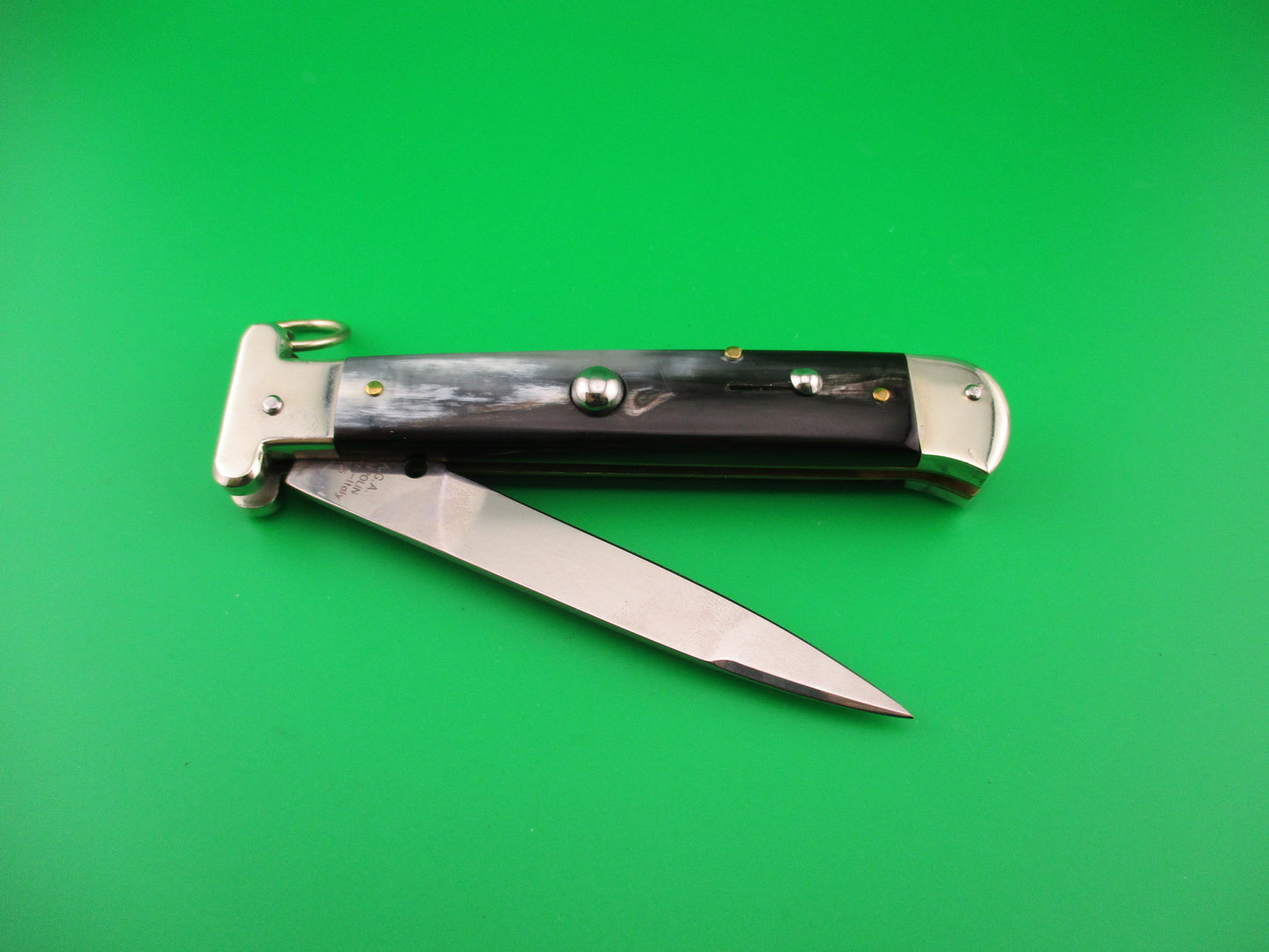 AGA CAMPOLIN Maniago-Italy 2015 22cm Italian Francese Ringpull automatic knife