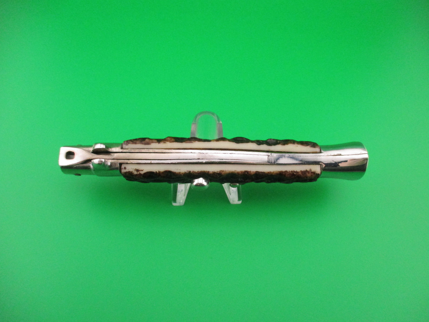 PAT 220374 INOX 28cm Spanish Faux Stag Stiletto Switchblade knife