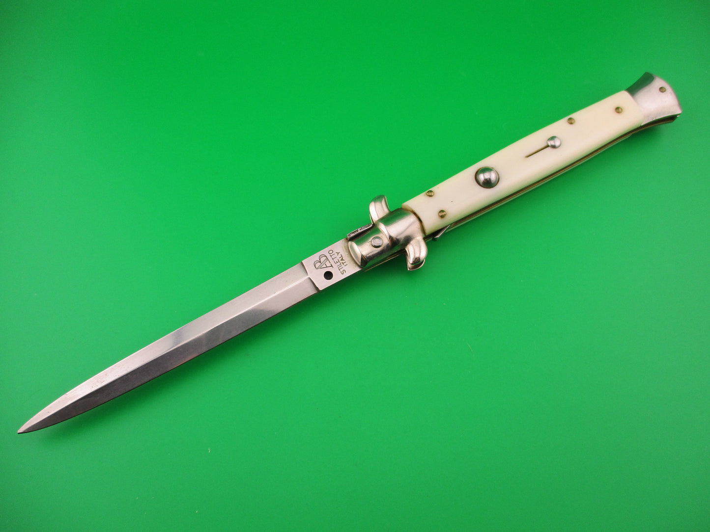 AB STILETTO ITALY 28cm Italian Dagger Blade Camel bone Stiletto switchblade knife