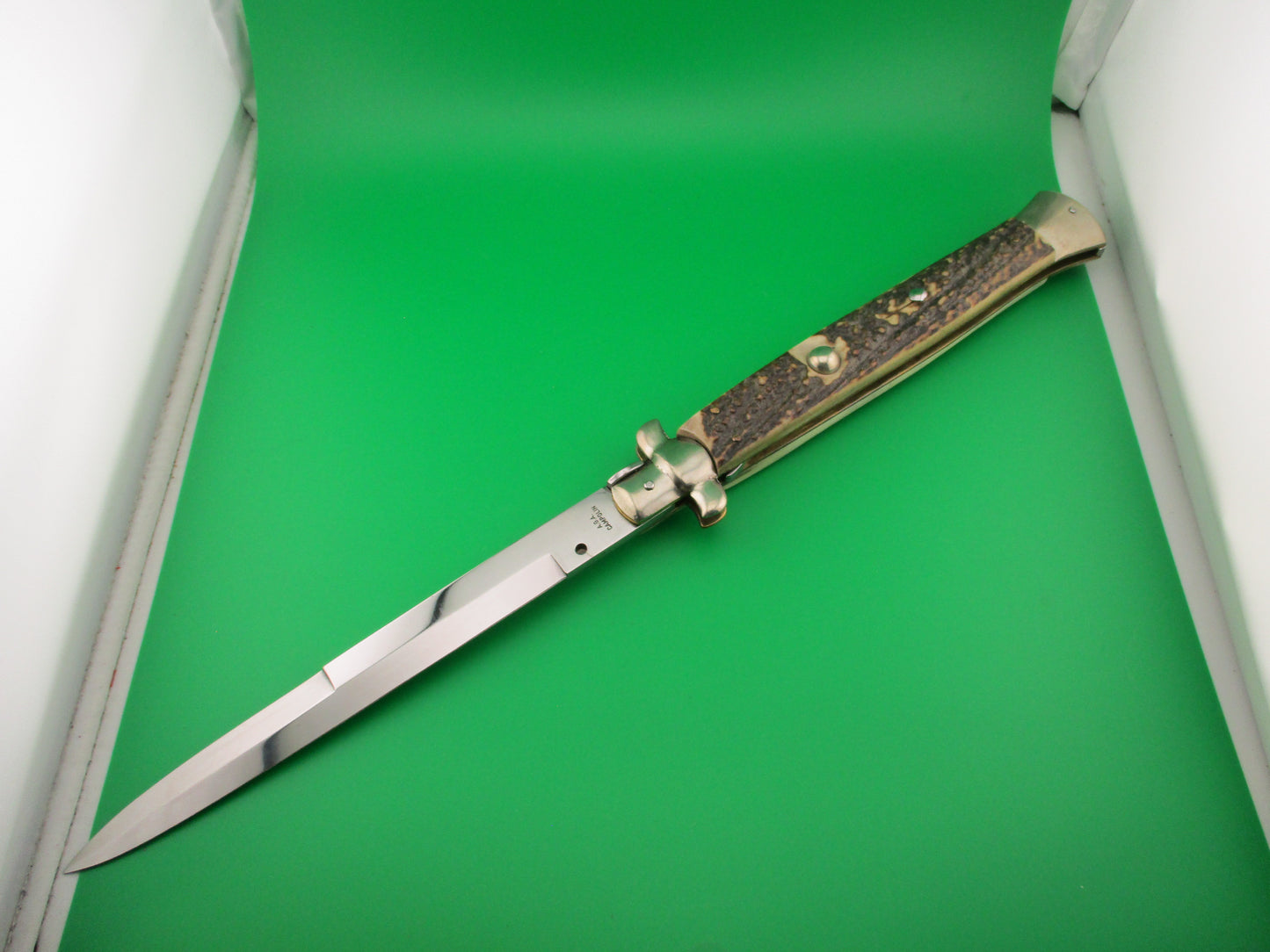 AGA CAMPOLIN ITALY 45cm Italian Stag swivel bolster 18 inch automatic knife